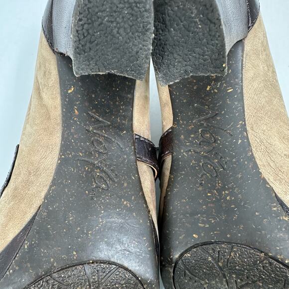 Anthropologie Naya Kasha Brown Leather Open Toe Lace Up Buckle Strap Heels sz 9‎ - Picture 9 of 10